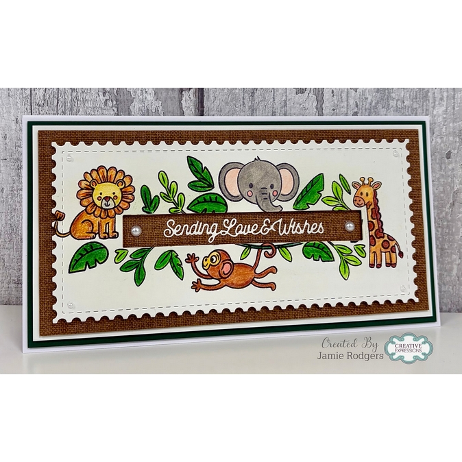 Creative Expressions Birthday Safari DL Clear Stamp - Image 2