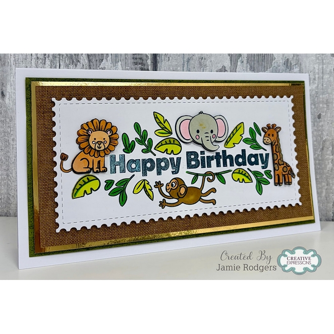 Creative Expressions Birthday Safari DL Clear Stamp - Image 4