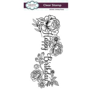Creative Expressions Birthday Florals DL Clear Stamp