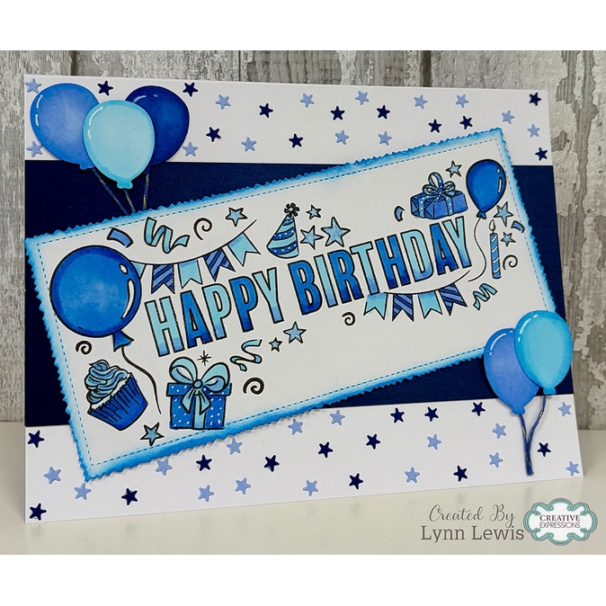 Creative Expressions Birthday Celebration DL Clear Stamp - Image 3