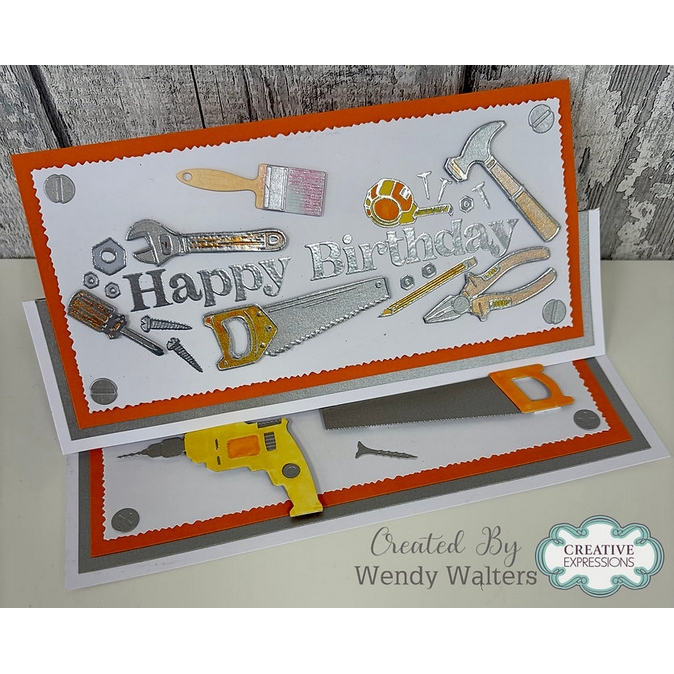 Creative Expressions Birthday Tools DL Clear Stamp