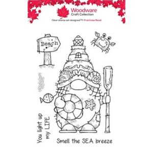 Woodware Lighthouse Gnome A6 Clear Stamp Set