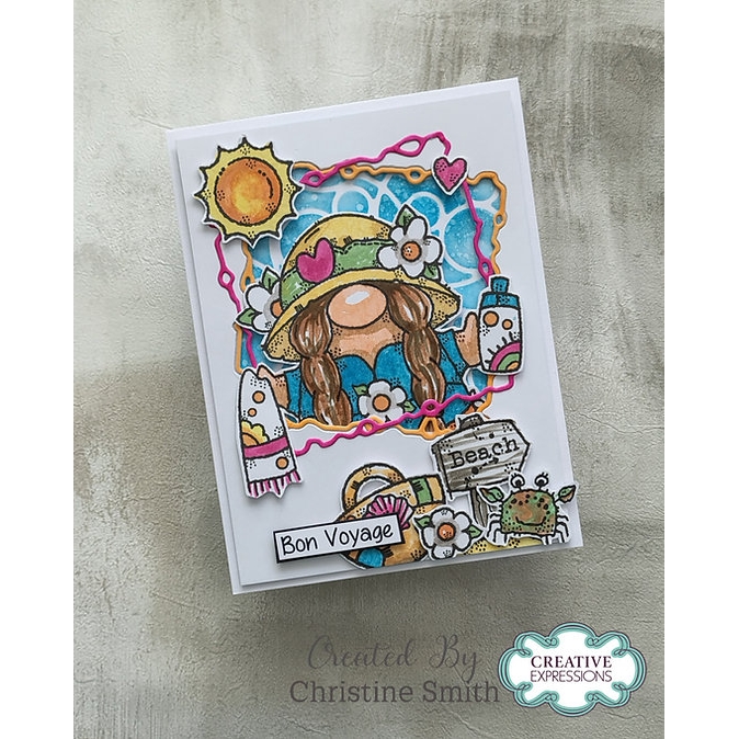 Woodware Summer Norma A6 Clear Stamp Set