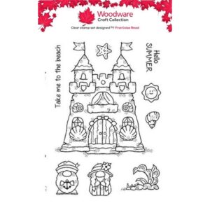Woodware Sandcastle A6 Clear Stamp Set