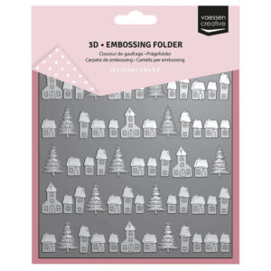 Vaessen Creative 3D Embossing Folder Christmas Village 5.9x5.9"