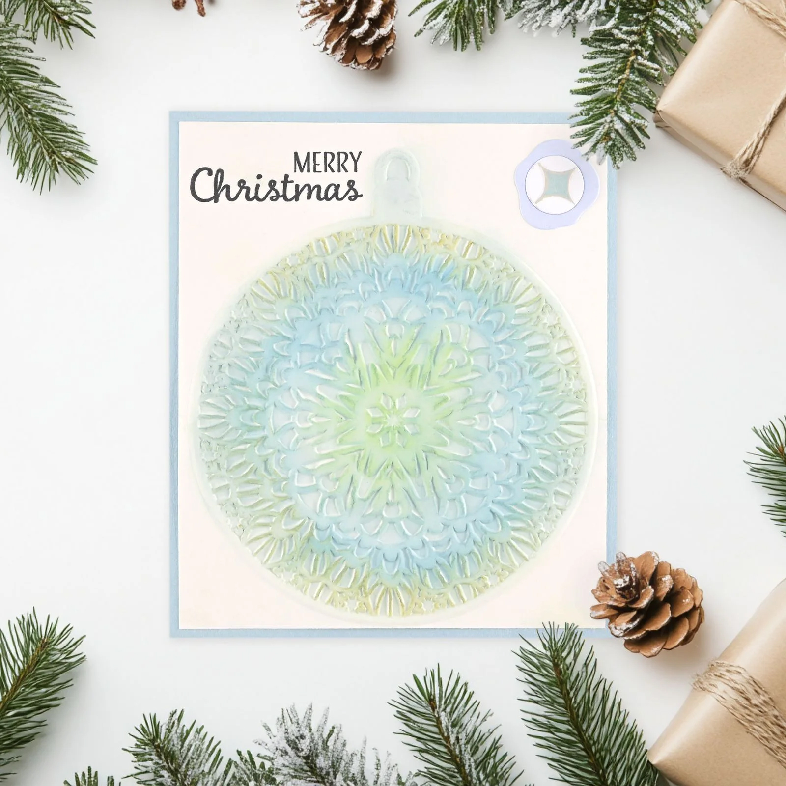 Vaessen Creative 3D Embossing Folder Christmas Bauble 5.9x5.9