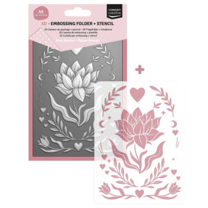 Vaessen Creative 3D Embossing Folder + Stencil Flower Dreams A6