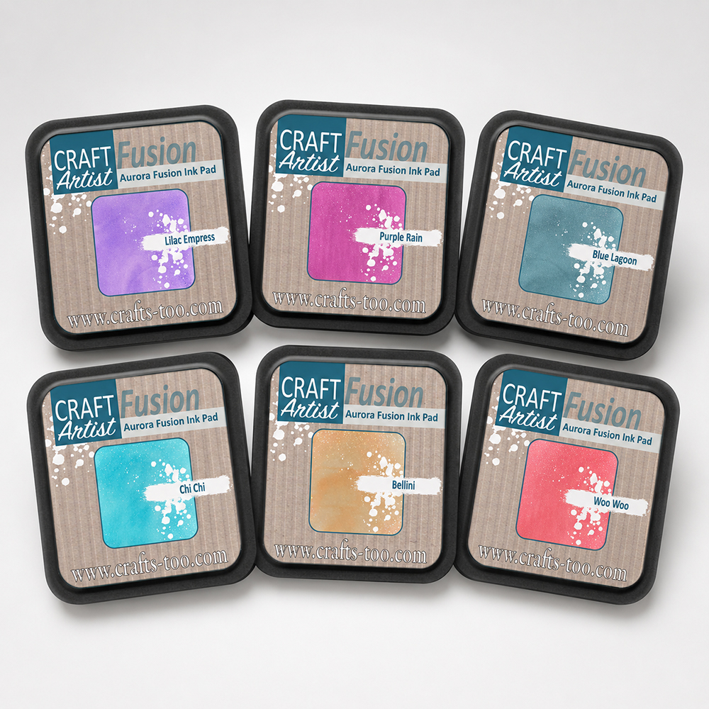 Craft Artist Aurora Fusion Ink Pads - Full Set of 6 New Colours