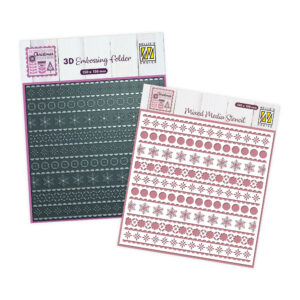 Nellie's Choice Background Scandinavian Christmas 3D Folder & Stencil set