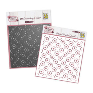Vaessen Creative Hearts & Dots 3D Folder & Stencil set