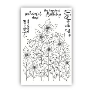Julie Hickey Designs Meadow Blooms A6 Stamp Set