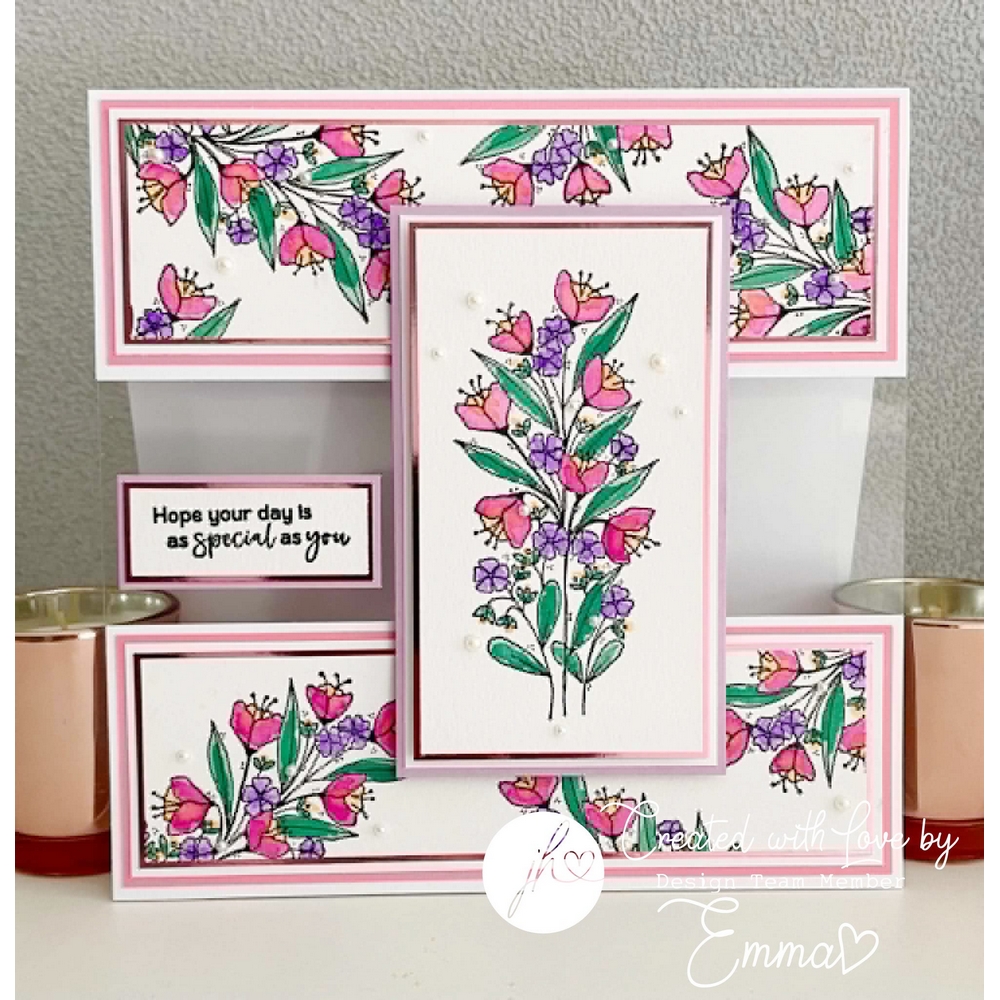Julie Hickey Designs Meadow Borders A6 Stamp Set