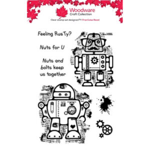 Woodware Rusty Robots A6 Clear Stamp Set