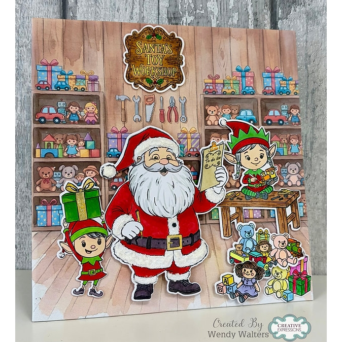 Jamie Rodgers Craft - Santa's Workshop Stamp & Die Set - Image 4