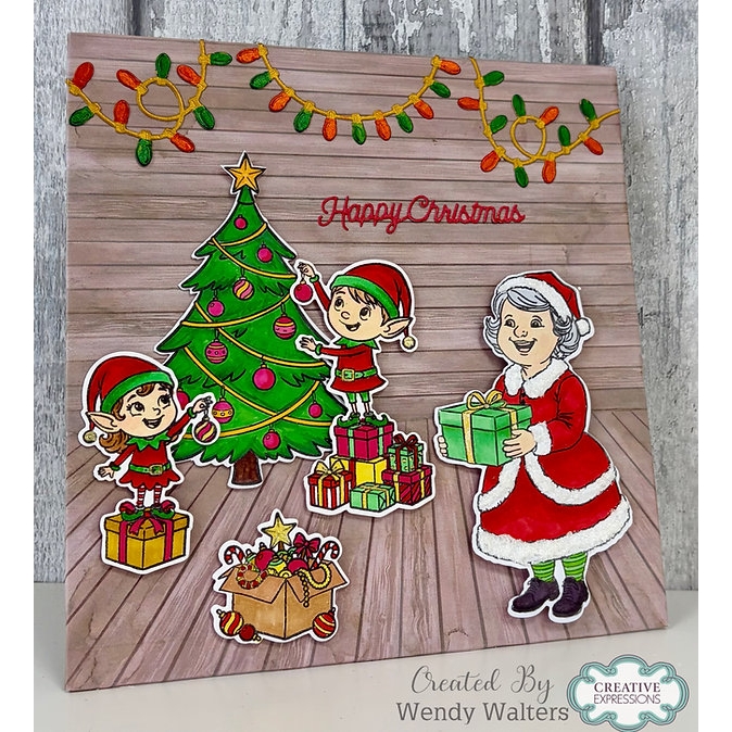 Jamie Rodgers Craft - Winter Wonderland 8" x 8" 150gsm Paper Pad (40 Double-Sided Sheets) - Image 6