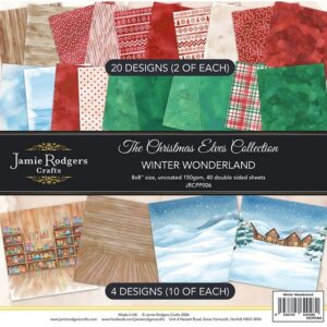 Jamie Rodgers Craft - Winter Wonderland 8" x 8" 150gsm Paper Pad (40 Double-Sided Sheets)