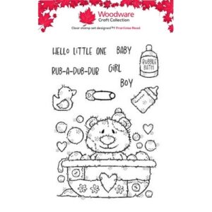 Woodware Bathtime A6 Clear Stamp Set