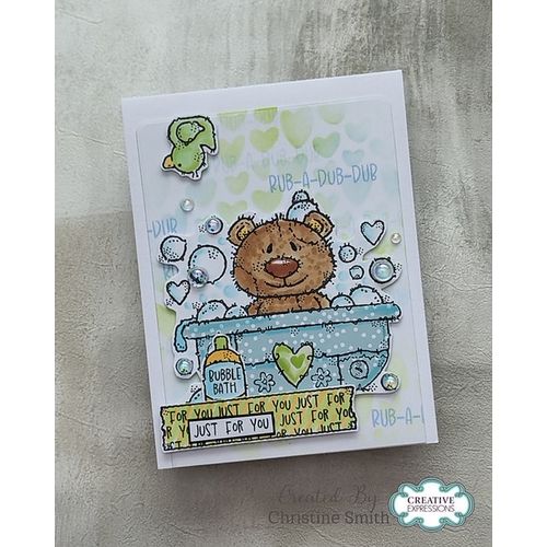 Woodware Bathtime A6 Clear Stamp Set - Image 3