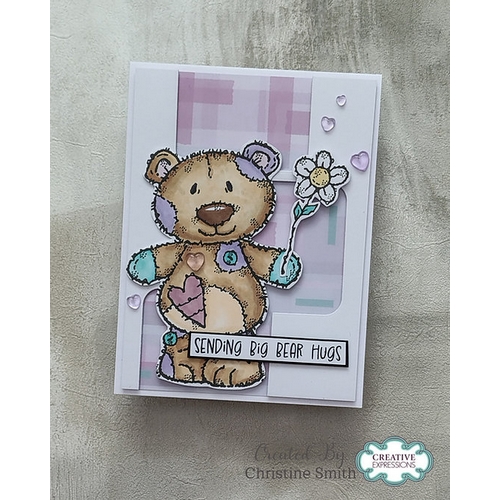 Woodware Bertie Bear A6 Clear Stamp Set - Image 3
