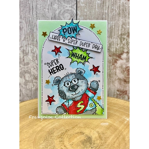 Woodware Super Bertie A6 Clear Stamp - Image 2