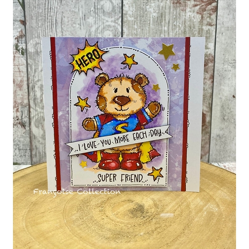 Woodware Super Bertie A6 Clear Stamp - Image 5