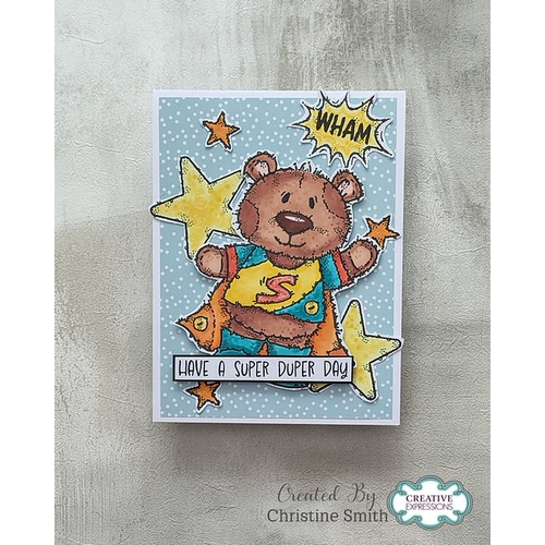 Woodware Super Bertie A6 Clear Stamp