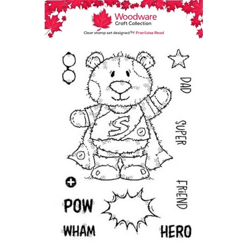 Woodware Super Bertie A6 Clear Stamp