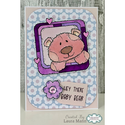 Woodware Groovy Bertie A6 Clear Stamp Set