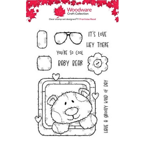 Woodware Groovy Bertie A6 Clear Stamp Set