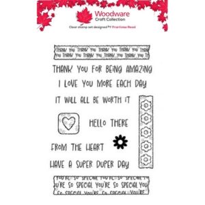 Woodware Heartfelt A6 Clear Stamp Set