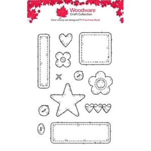 Woodware Patches A6 Clear Stamp Set