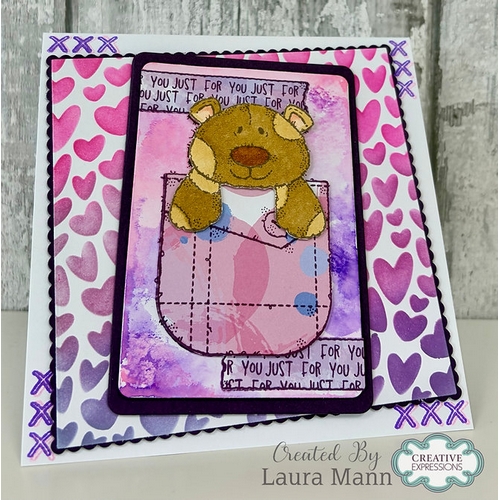 Woodware Little Hearts Stencil 6x6