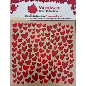 Woodware Little Hearts Stencil 6x6"