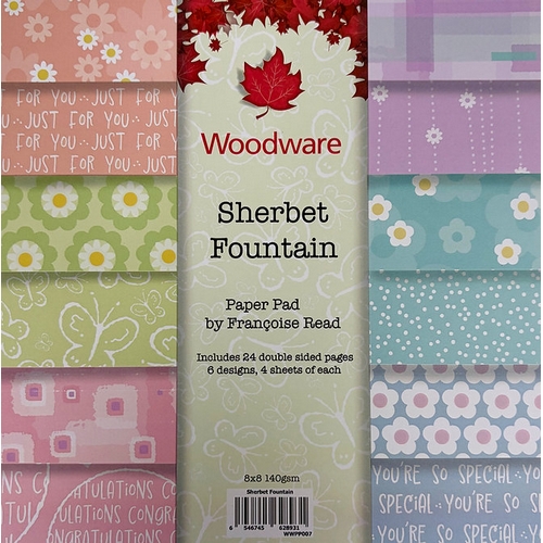 Woodware Sherbet Fountain 8x8" Paper Pad By Francoise Read