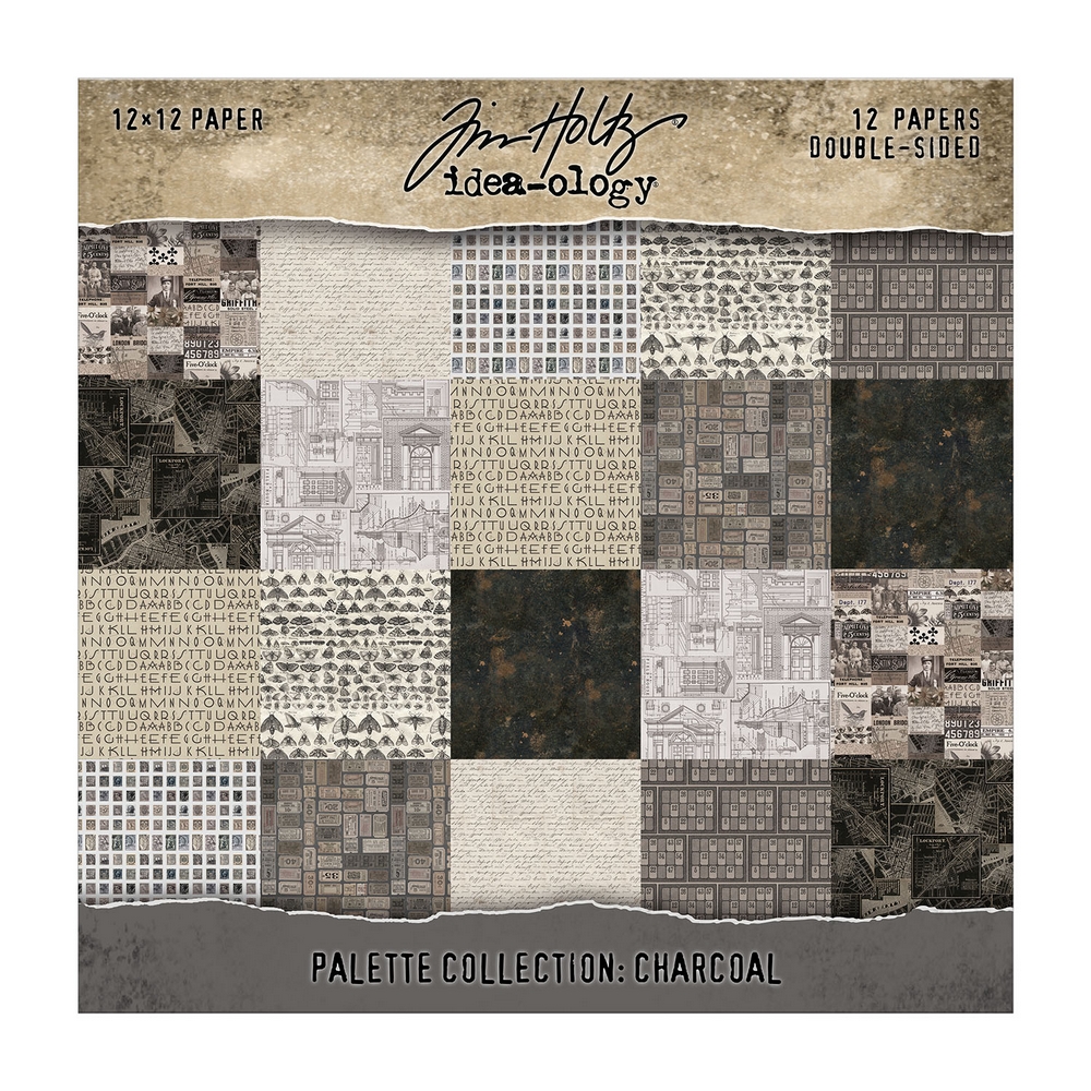 Tim Holtz Idea-ology - Palette Collection: Charcoal (12"x12")