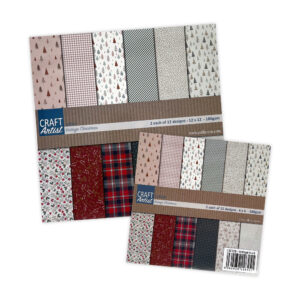 Craft Artist Vintage Christmas Paper Pad Bundle 12" x 12" and 6" x 6"