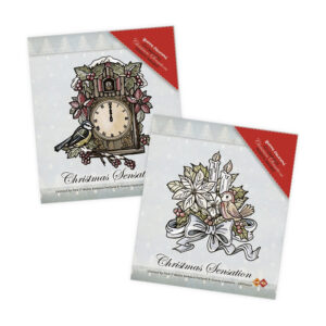 Yvonne Creations Stamp - Flower, Candles and Clock