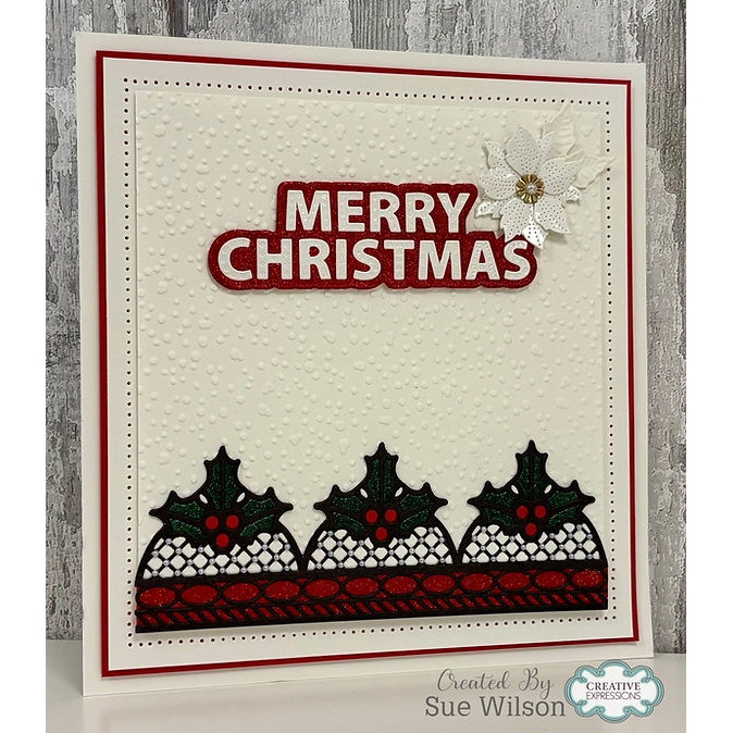 Sue Wilson - Holly Lattice Border Craft Dies