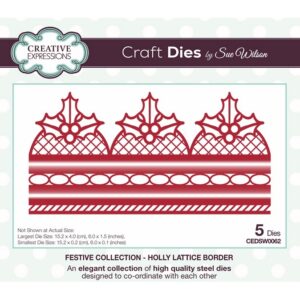 Sue Wilson - Holly Lattice Border Craft Dies