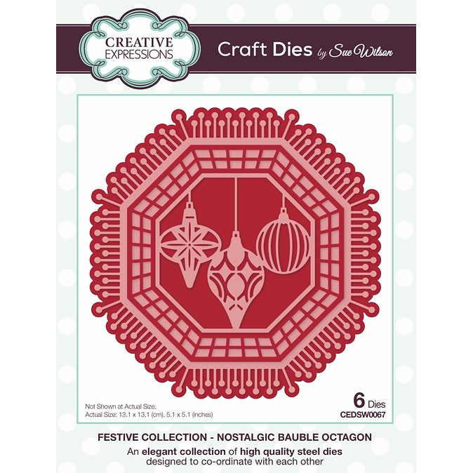 Sue Wilson - Nostalgic Bauble Octagon Craft Dies
