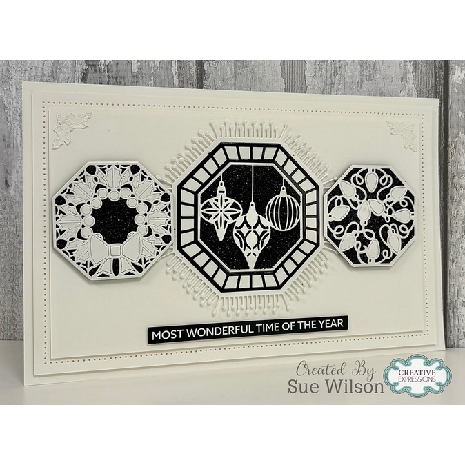 Sue Wilson - Holly Wreath Octagon Craft Dies - Image 2