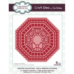 Sue Wilson - Holly Wreath Octagon Craft Dies