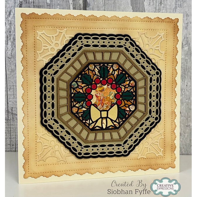 Sue Wilson - Holly Wreath Octagon Craft Dies - Image 4