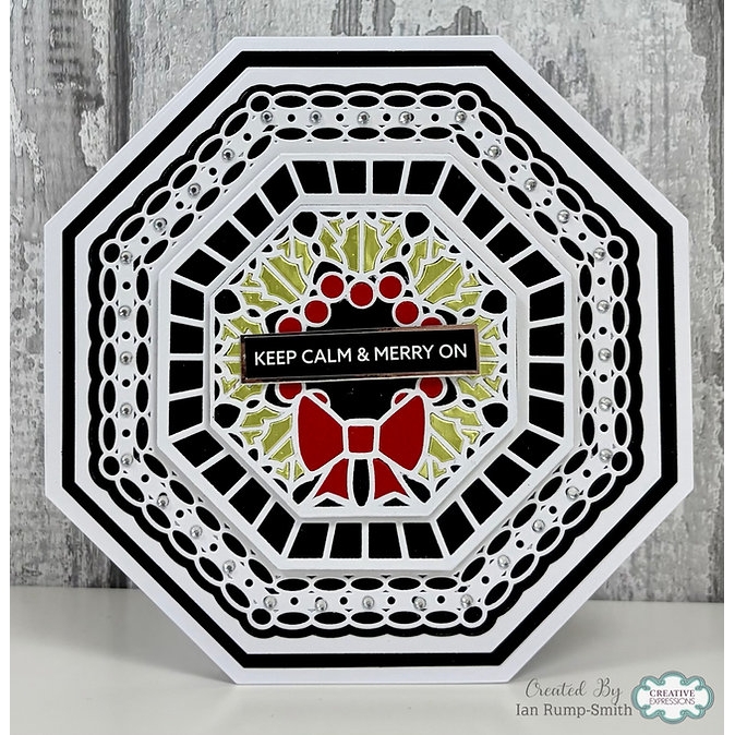 Sue Wilson - Holly Wreath Octagon Craft Dies