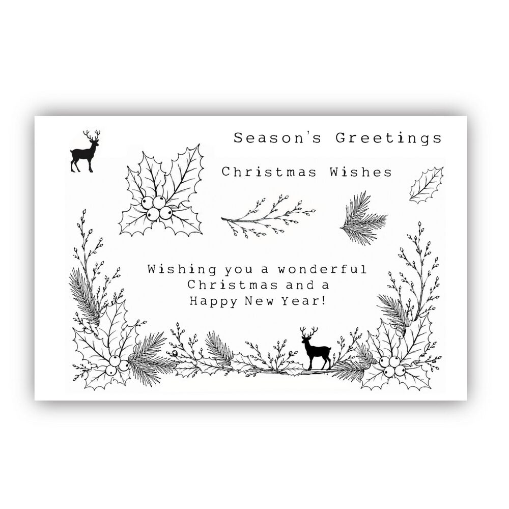 Julie Hickey Designs Christmas Wishes A6 Stamp Set