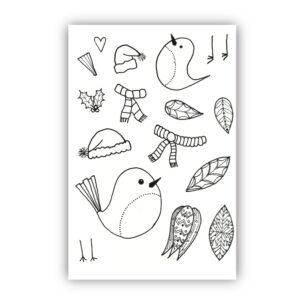 Julie Hickey Designs Christmas Birds Galore A4 Stamp Set