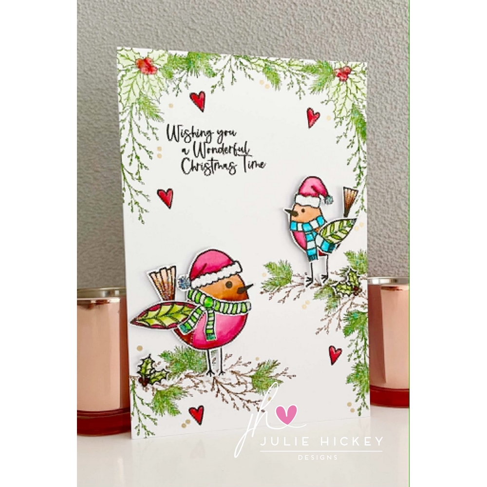 Julie Hickey Designs Christmas Birds Galore A4 Stamp Set