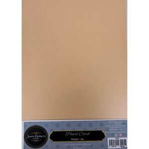 Jamie Rodgers Crafts Peach Double-Sided Pearl Card 270gsm A4 10 Sheets