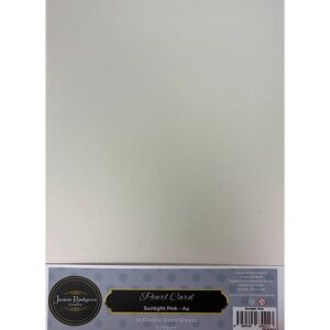 Jamie Rodgers Crafts Sunlight Pink Double-Sided Pearl Card 270gsm A4 10 Sheets