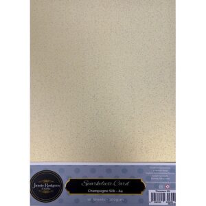 Jamie Rodgers Crafts - Sparkeluxe Champagne Silk Card 300gsm A4 10 Sheets